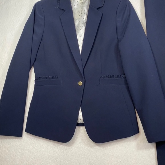 TAHARI Arthur S. Levine Women's Pant Suit Size 4 Jacket and Pant Navy Blue - Picture 6 of 6